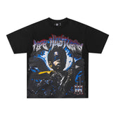 Life Hustlers Blue Phantom Vintage Graphic Streetwear Tee