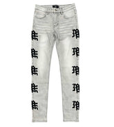 Mixed Emotions Monogram Denim Grey Wash