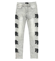 Mixed Emotions Monogram Denim Grey Wash